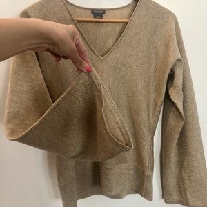 Like New Shimmery Gold Sweater by Ann Taylor in XS Petite